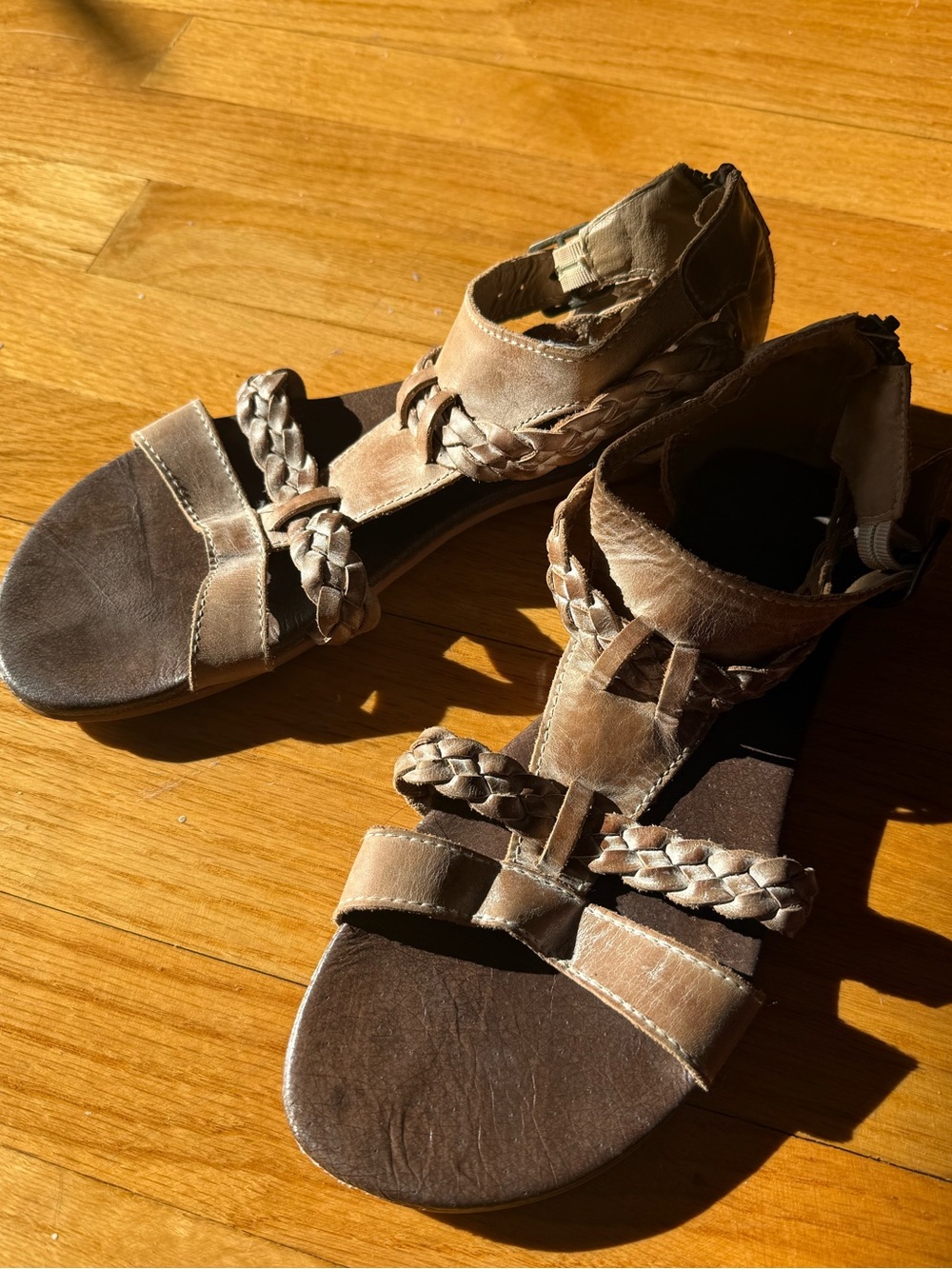 Roan Strappy Braided Slingback Sandals